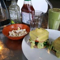 Vegan benedict at Doug McNish Public Kitchen in Toronto