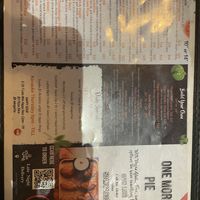 Menu with vegan labels   at One More Pie in New Orleans