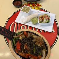 Veganized Vegetable and Bean Fajitas (no dairy) at Las Tortillas in Rosemount