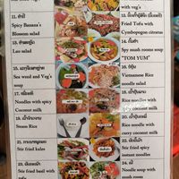 Menu at Ha Pham Vietnamese Restaurant in Pakse