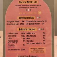 Carte des boissons at Enzyme in Montpellier