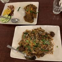 Char Kway Teow and Nasi Lemak Rendang (both vegan options)  at Malaysian Chapter in Belconnen