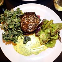 Portobello mushroom burger at 42 Degrés in Paris