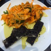 Main course. If you enjoy smoky taste of seaweed, you will probably really enjoy this meal. at 42 Degrés in Paris