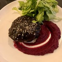 Main course was a portobello mushroom burger thing….really really tasty, hard to believe it was raw food  at 42 Degrés in Paris