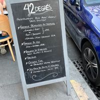 Menue  at 42 Degrés in Paris