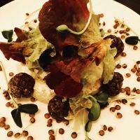 Lentil falafel and celery purée  at 42 Degrés in Paris