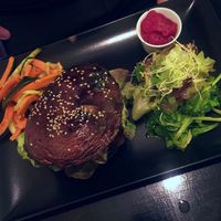 Portobello mushroom burger at 42 Degrés in Paris
