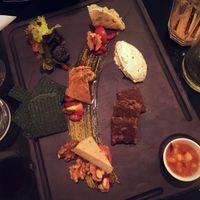 Cheese board, consisting of many flavours plus black truffle. at 42 Degrés in Paris