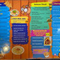 Menu at Manjeera - Food Stall in Pontypridd