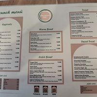 Menu  at Boho Brunch Café in Dusseldorf