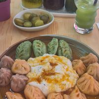 Vegan mix selection at Mr.Dumpling Mantı - Sirkeci in Istanbul
