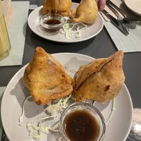 Vegan samosas  at Pukiki Curry in Sesimbra