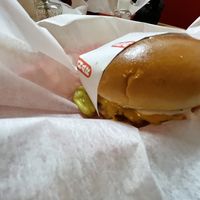 Double The O Style burger (such a bad pic for such an amazing burger) #Veganuary at Shahar in Louisville