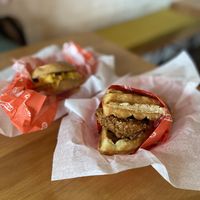 Shahar - Vegan Chicken and Waffle Sandwich   at Shahar in Louisville