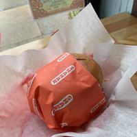 “Chicken” bbq burgerr and  at Shahar in Louisville