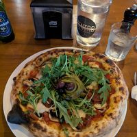 Vegan pizza at Muzza in Santa Teresa