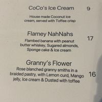 Dessert menu. We didn’t try any  at Toil & Trouble in Brunswick East