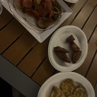 mofongo, sweet plantains and tostones   at Mahi Mahi Bar and Grill in Dorado