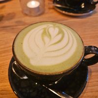 Matcha Latte Hafer at Weidenkantine in Hamburg