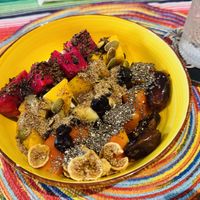 Vegan coconut yogurt bowl with fruit (royale)  at Tito's Bitchin' Burritos & Sourdough Pizzas in Koh Samui