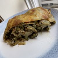 German style strudel - grilled asparagus, veggies, oregano   at Chef Victor Andrade in Amesbury