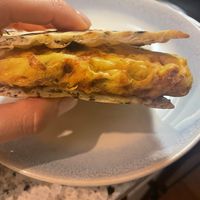 Breakfast sandwich in pita bread   at Chef Victor Andrade in Amesbury