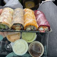 Rice paper rolls w/ sauces  at Chef Victor Andrade in Amesbury