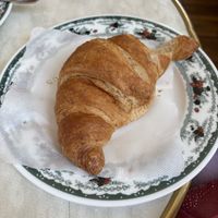 Vegan croissant and soy cappuccino   at Gran Caffè Gambrinus in Naples