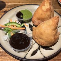 Somosas - hot and delicious with not a hint of grease.   at MASKA in Hartsdale