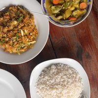 Vegetable Kottu, their special vegetable curry  at Garden View Restaurant in Ella