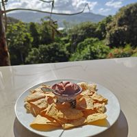 Nachos & Bean Paste at Bar Restaurante Paellas La Oropendola in Nuevo Arenal