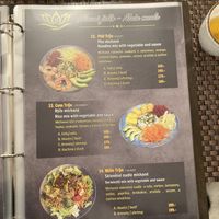 Menu  at Simba in Plzen