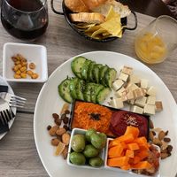 Vegan board  at Vino vidi vici in Tenerife