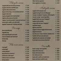 Menu in English at Trattoria Da Gigi in Venice