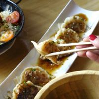 Gyozas veganas at Madame in Barcelona