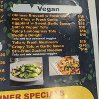 Vegan menu at Dong Nai in Austin