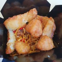 S&p potatoes with veg noodles at Chopstix Noodles in Coventry