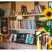 Vinyl corner  at Bar Yuki in Milton