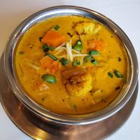 Vegan vegetable curry at Namaste India in Chatan