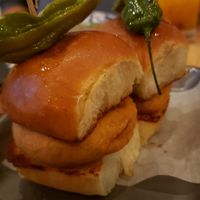Vada pav ($14). Can be made vegan. Pretty good. at Bar Goa in Chicago