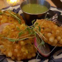 Sabudana vada ($14), nicely done. Could be crispier, though. at Bar Goa in Chicago