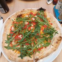 Vegan pizza made on request at Trattoria Buongiorno in Otopeni