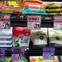 Vegan cheese and mock meats at Trader Joe's in Naples