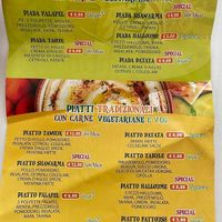 Menu at Spuntino Libanese in Ferrara