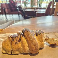 Chocolate croissant at La Espiga Dorada Pan in Cuernavaca