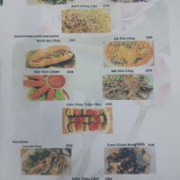 Menu at Quán Chay Gieo Duyên in Da Nang