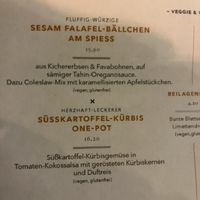 Menu  at Das Reiskorn in Stuttgart