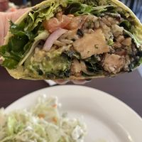 Vegan chicken and basil pesto wrap  at Earth Bistro in Cleveland