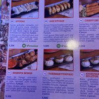 Menu  at Ramen Shifu - Expo in Lisbon